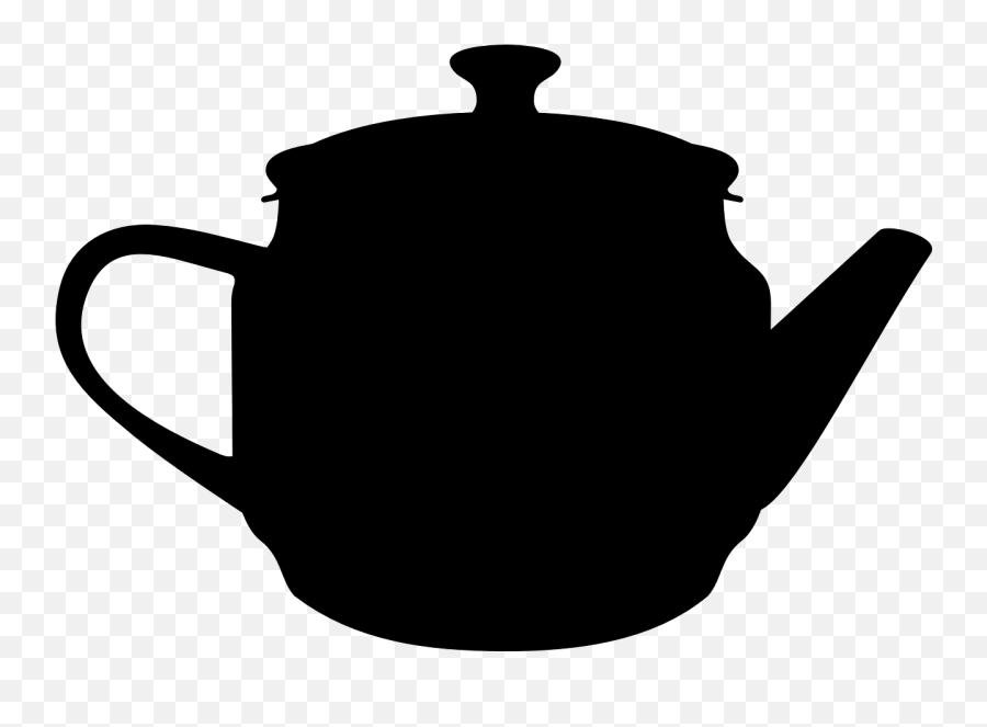 Teapot Silhouette Nose Handle Profile - Blue Teapot Clipart Emoji,Gun Emoji