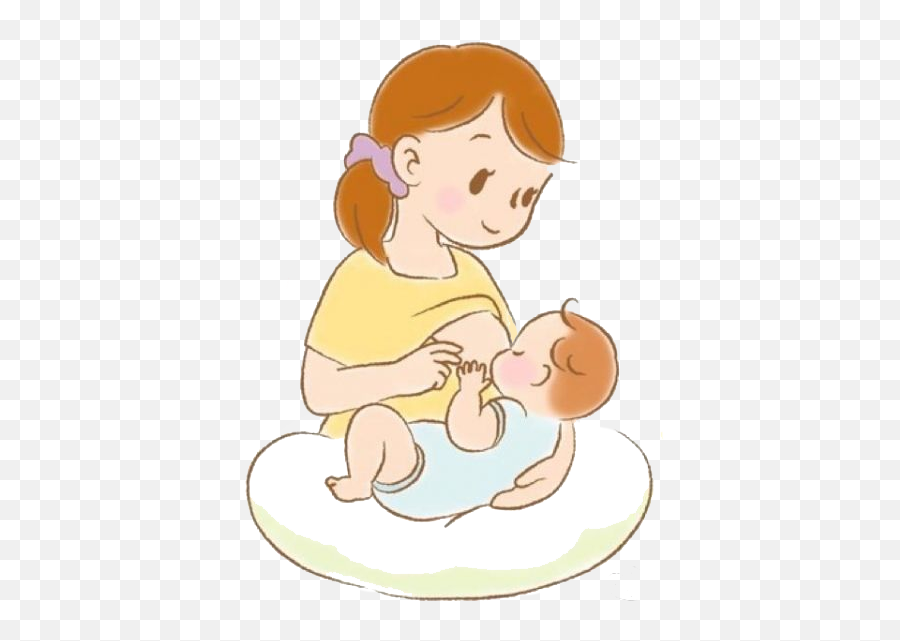 Pregnancy Clipart Breast Milk - Baby Breastfeeding Clipart Aleitamento Materno Desenho Png Emoji,Breastfeeding Emoji
