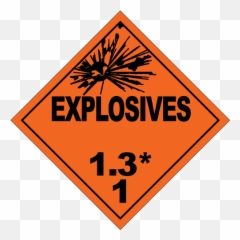 Hazmat Class 1 - Road Construction Sign Png Emoji