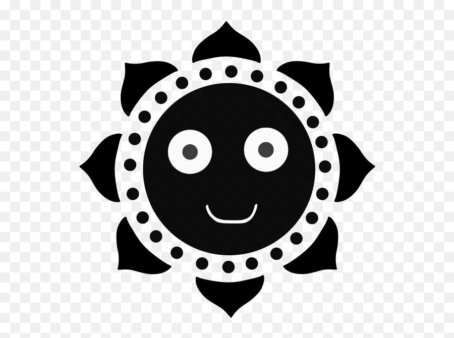 Design Sun Smilie Black - Jagannath Black And White Emoji,Metal Emoticon