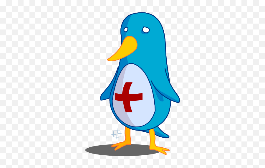 Blue Penguin - Doctor Clip Art Bird Emoji,Black Heart Emoji Ios 10
