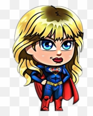 Supergirl Sticker Art By - Cartoon Emoji,Supergirl Emoji