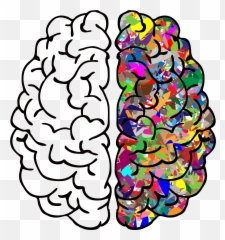 Psychology Clipart Abstract Art - Left Brain Right Png Emoji