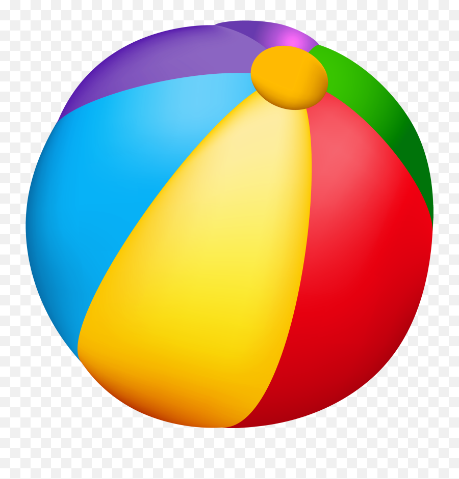 Beach Ball Vector Clipart - Transparent Background Beach Ball Clipart Emoji,Emoji Beach Ball