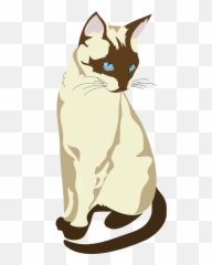 Siamese Cat Kitty Kitten - Vector Clip Art Emoji