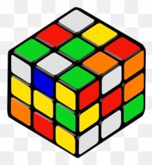 Rubiks Cube Vector Illustration - Rubix Cube Clipart Emoji,Ice Cube Emoji