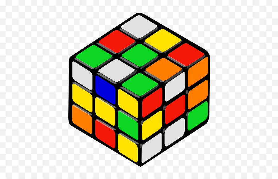 Rubiks Cube Vector Illustration - Rubix Cube Clipart Emoji,Ice Cube Emoji
