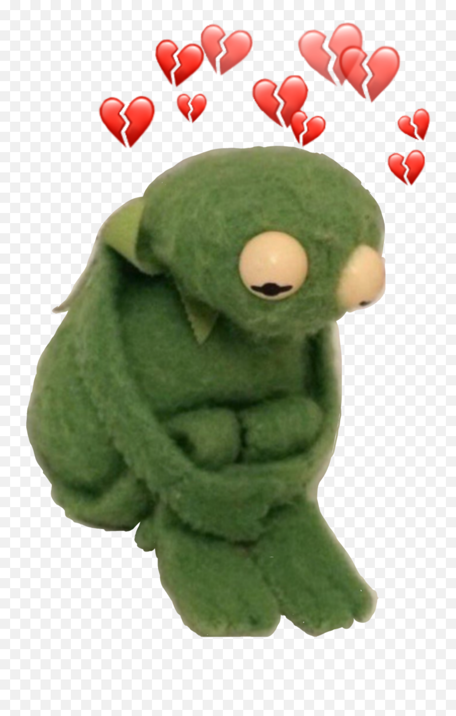 Download Hd Freetoedit Aesthetic Sadaesthetic Kermit Kermit - Snapchat Heart Filter Png Emoji,Heart Break Emoji