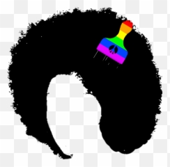 Afroamerican Woman Black And White - Png Emoji