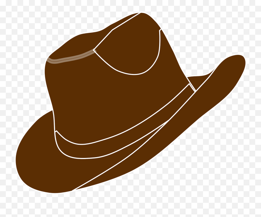 Hat Cowboy Brown Western Clothing - Cowboy Hat Clipart Png Emoji,Santa Emoji