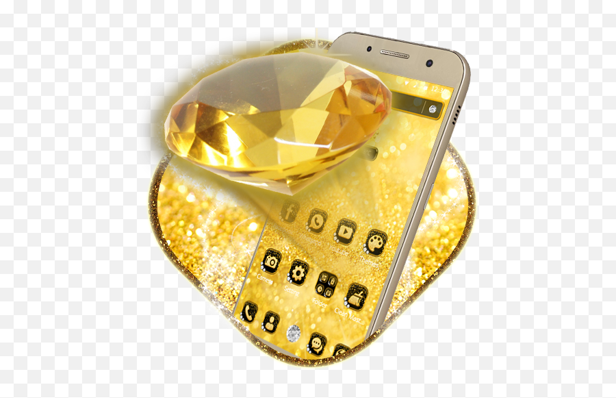 Dazzling Diamond Pearl Corrundum Theme 2d - Feature Phone Emoji,Gold Star Emoji Snapchat