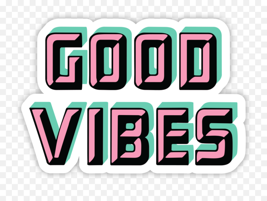 Good Vibes Pastel Sticker In 2020 - Good Vibes Sticker Transparent Emoji,Good Vibes Emoji