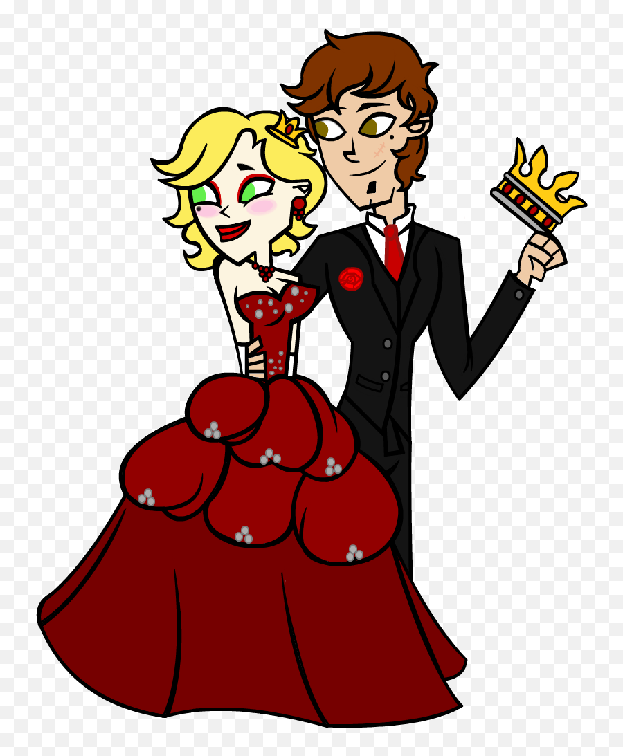 Heart King Clipart Png - Prom King And Queen Cartoon Png Emoji,King And Queen Emoji