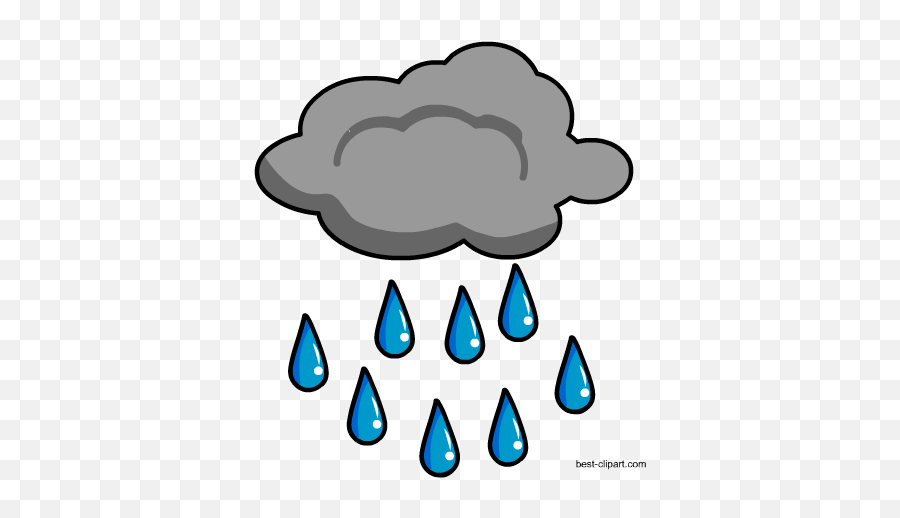 Free Png Cloud Clip Art - Grey Cloud With Rain Clipart Emoji,Rain Cloud Emoji