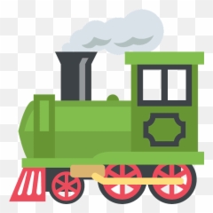Locomotive Emoji Clipart - Transparent Train Engine