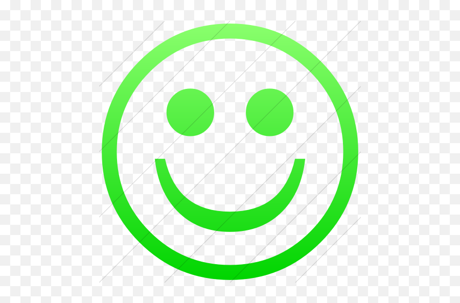 Iconsetc Simple Ios Neon Green Gradient Classica Smiley - Happy Emoji,Simple Emoticon