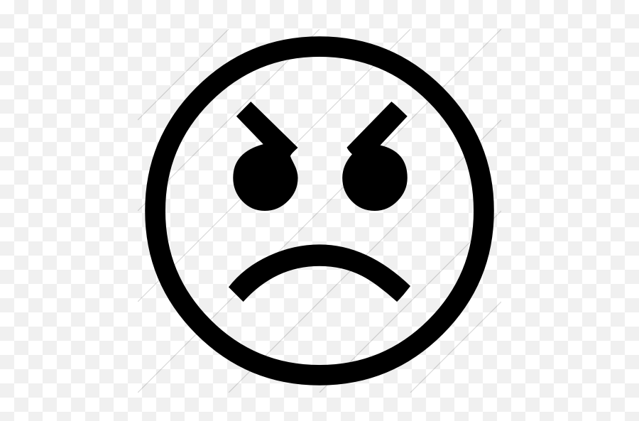 Angry Smiley Clipart Black And White Emoji,Anger Emoji