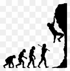 Gorgeous Silhouette Wall Stickers - Evolution Climbing Emoji