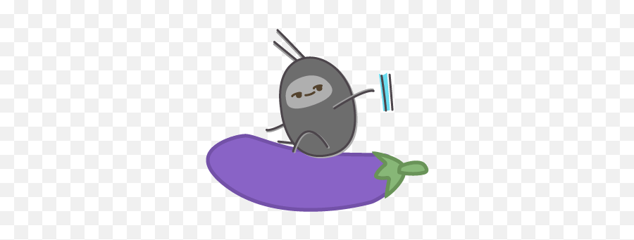 Eggplant Transparent Animated Gif - Bug And Eggplant Gif Emoji,Eggplant Emoji Gif