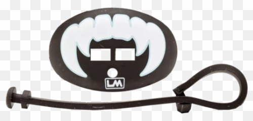 Black Vampire Mouth Guard Football - Emblem Emoji