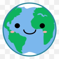 Kawaii Earth Vector Clipart Image - Emoji