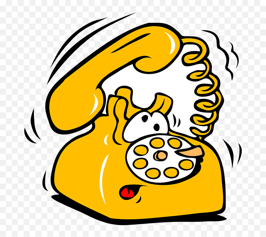 Telephone Rotary Yellow - Telefono Clipart Emoji,Android Bee Emoji