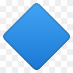 Large Blue Diamond Emoji - Triangle,Diamond Emoji