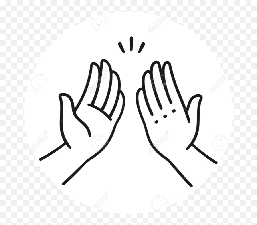 Hands Clapping Freetoedit - High Five Vector Emoji,Clapping Hands Emoji Meme