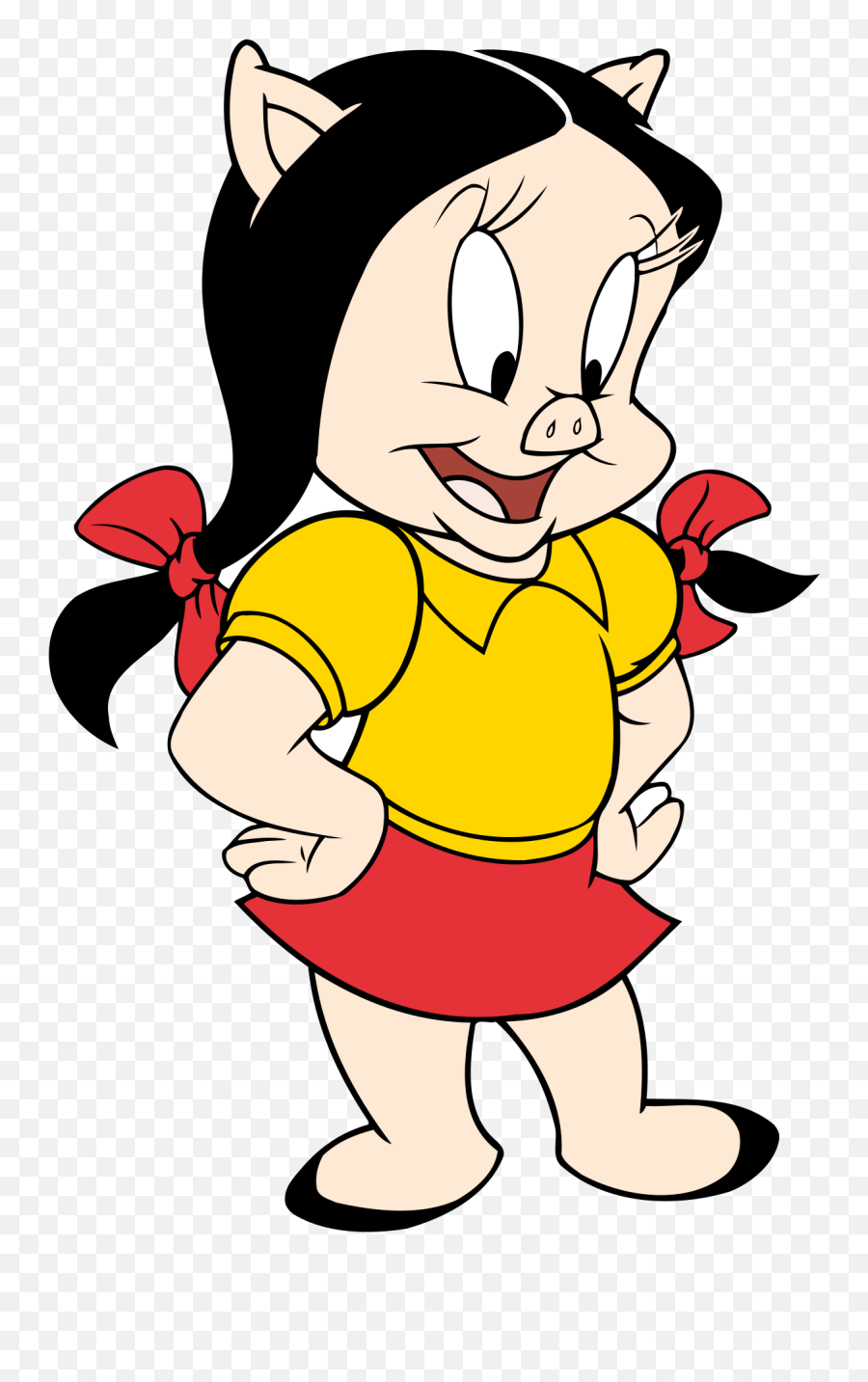 Pig Clipart Overweight Pig Overweight - Looney Tunes Petunia Pig Emoji,Lady And Pig Emoji