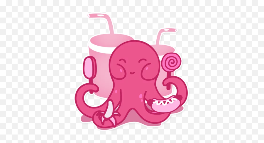 Octopus Emoji Stickers - Illustration,Seal Emoji