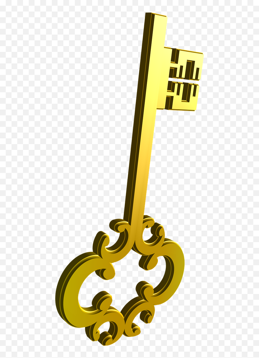 Key Golden Lock Security Metal - Nøgle Png Emoji,Gold Emoji Keyboard