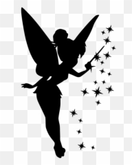 Tinker Bell Silhouette Peter Pan Image Pixie Dust - Silhouette Tinkerbell Clipart Emoji,Peter Pan Emoji