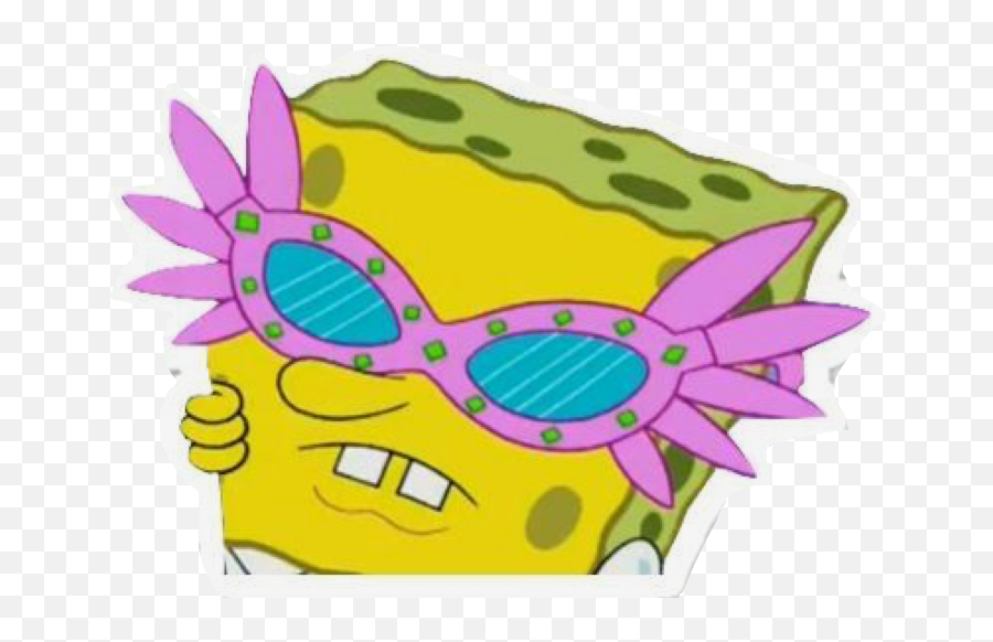 Meme Memes Spongebob Spongebobmeme - Spongebob Pink Glasses Sticker Emoji,Emoji With Glasses Meme