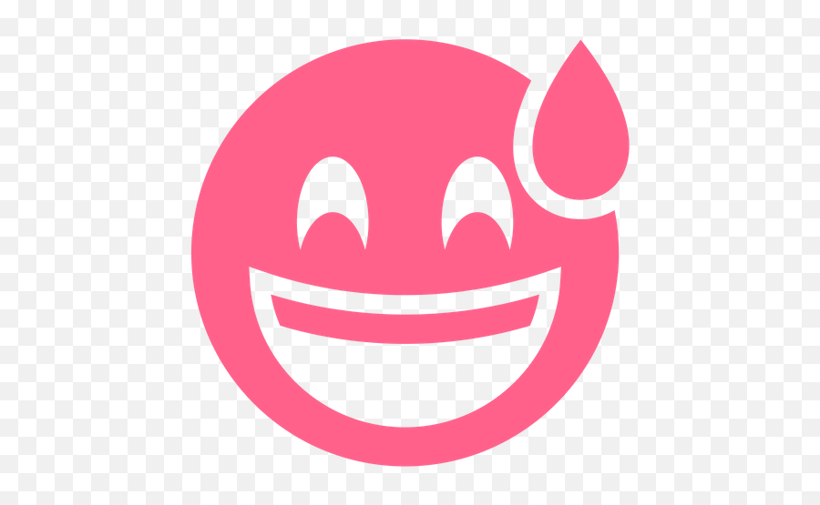 Sweat Smiley Emoji Icon Of Glyph Style - Happy Pink Emoji,Emoji Excited