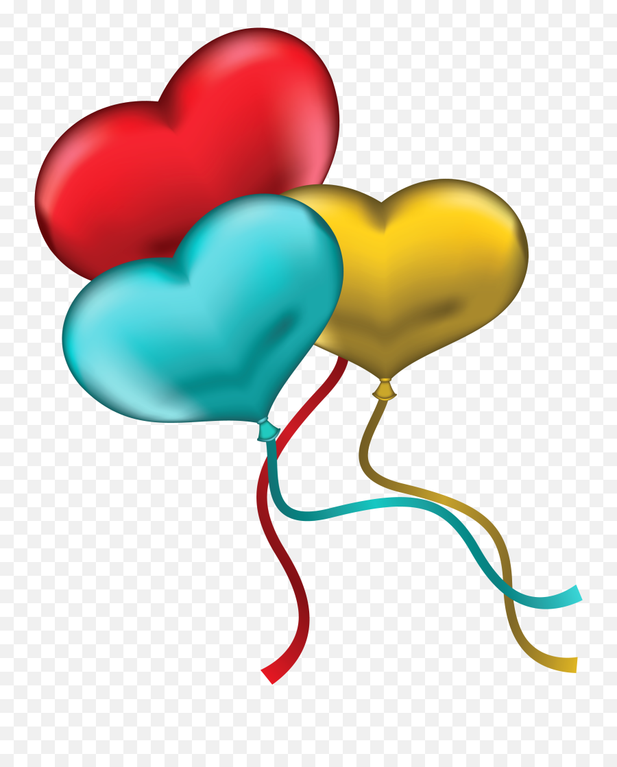 Library Of Yellow Heart Balloon Picture - Heart Balloons Clip Art Emoji,Yellow Heart Emoji Png