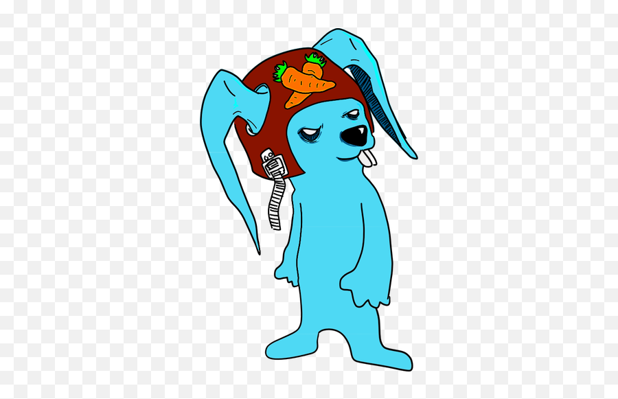 Blue Bunny Vector Clip Art - Conejo Azul Caricatura Emoji,Bunny Ears Emoji