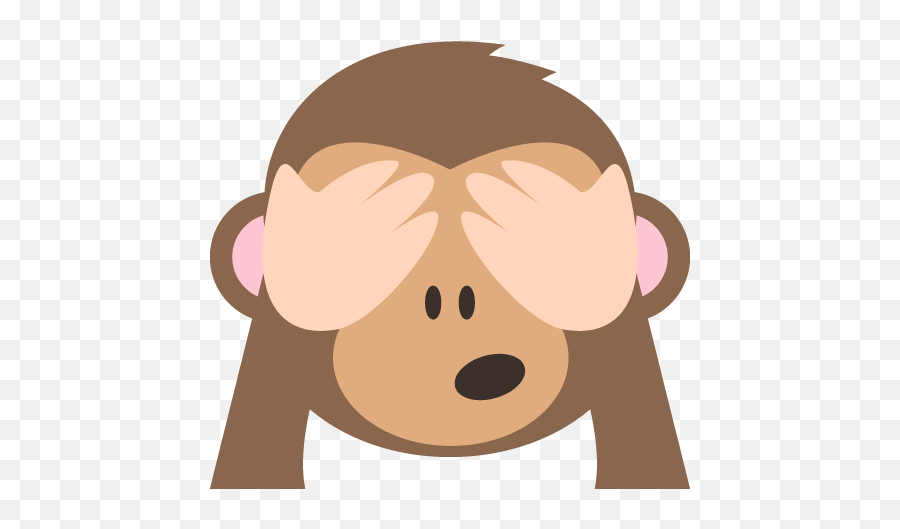 See No Evil Monkey Emoji Vector Icon - No Eye See Emoji,Monkey Emoji
