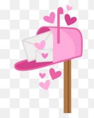 Mailbox Clipart Heart - Cute Transparent Background Valentine Emoji
