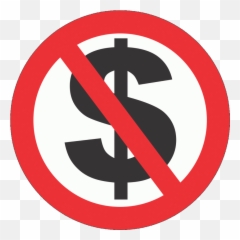 21400 No Free Clipart - Money Sign With Slash Emoji