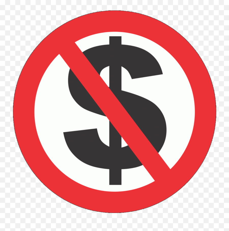 21400 No Free Clipart - Money Sign With Slash Emoji,Ferris Wheel Money Bags Emoji