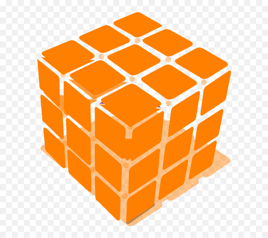 Cube Clear Cubix - Orange Rubix Cube Emoji,Ice Cube Emoji