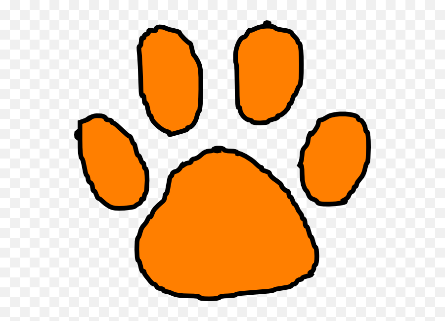 Library Of Clemson Thanksgiving Graphic - Clip Art Tiger Paw Print Emoji,Tiger Bear Paw Prints Emoji