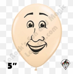 5 Inch Round Man Face Blush Qualatex 100ct - Balloon With Face Emoji,Blush Emoticon