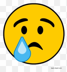 Download Emoji With A Tear Free Clip Art - Smiley