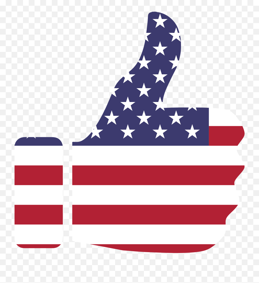 Library Of American Flag Star Clipart Transparent Download - Thumbs Up With American Flag Emoji,America Flag Emoji