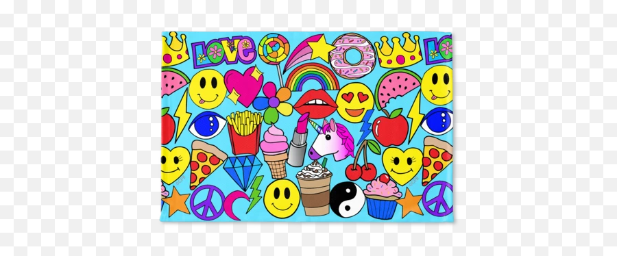 Funky Peace Sign Floormat U2013 Coreypaigedesigns - Clip Art Emoji,Emoji Curtains