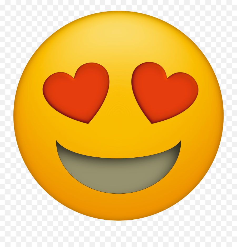 Emoji Printable Faces Heart Eyes - Heart Eyes Emoji Clipart,Eye Roll Emoji