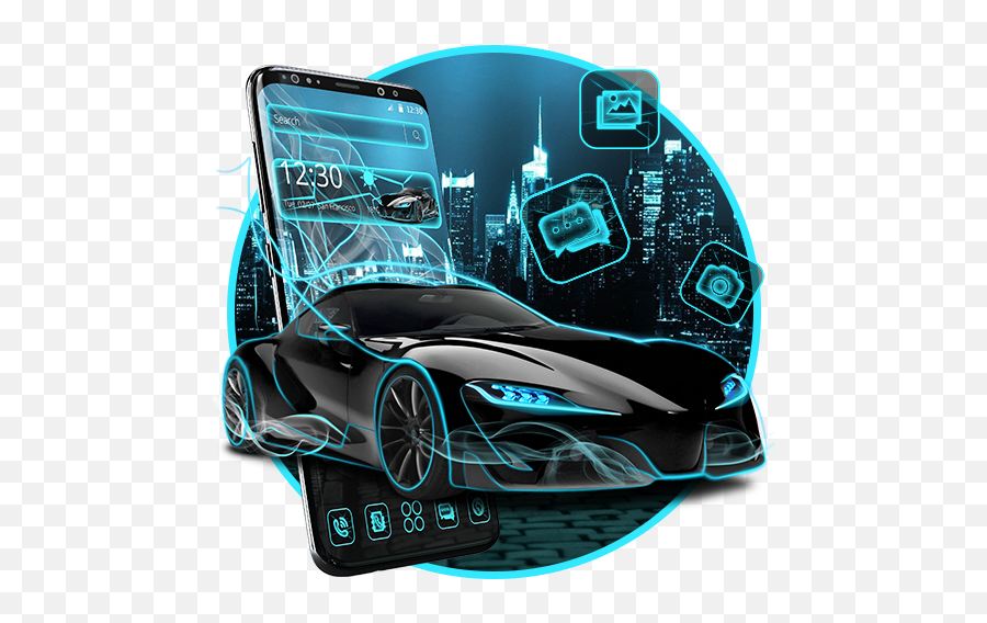 Neon Sports Car Theme - Apps On Google Play Cool Car 7 Anniversary Theme Download Emoji,Blue Car Emoji