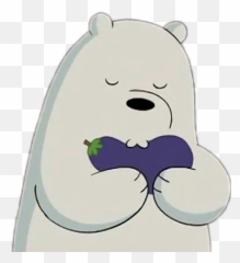 Eggplant Webarebears Icebear - Ice Bear With Eggplant Emoji,Eggplant Emoji Vector