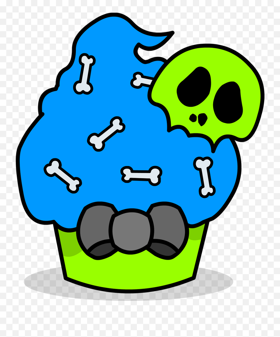 Zombie Cupcake Skull Free Pictures Free Photos - Gambar Kartun Zombie Roti Emoji,Zombie Emoji